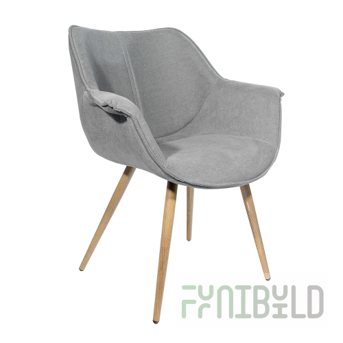 Julian chair, grey with armrests