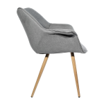 Julian chair, grey with armrests