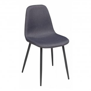 Cassiopea chair, graphite velour, black legs