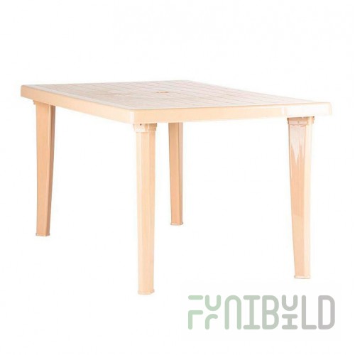 Plastic table, beige