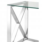 Coffee table 40*40 Cross silver
