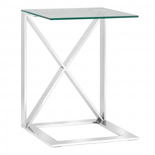 Coffee table 40*40 Cross silver