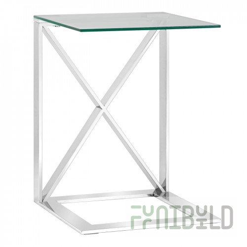 Coffee table 40*40 Cross silver