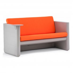 Plastic sofa with pillows Sunset