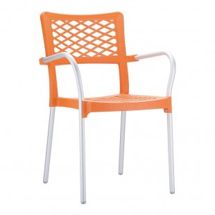 Plastic chair Bella, orange
