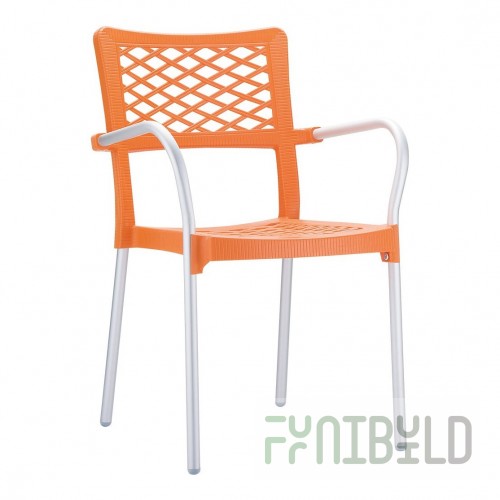 Plastic chair Bella, orange