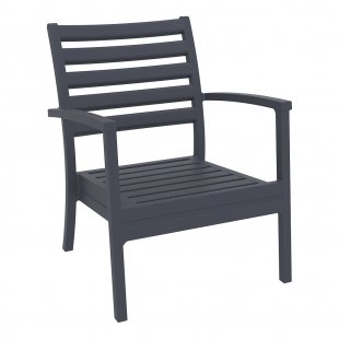 Plastic chair Artemis XL, dark gray