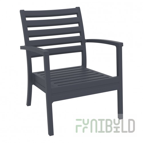 Plastic chair Artemis XL, dark gray