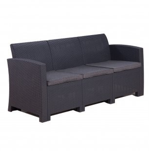 Three-seater rattan sofa LIFE 3