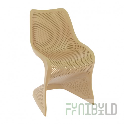 Plastic chair Bloom, beige