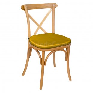 Cushion 01 for chair Crossback, 3cm, gold