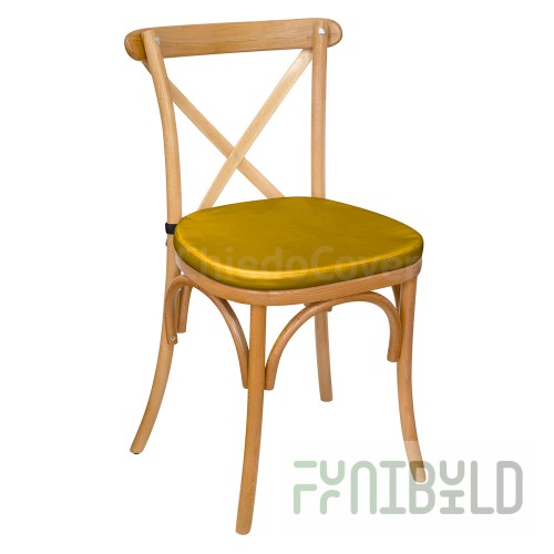 Cushion 01 for chair Crossback, 3cm, gold