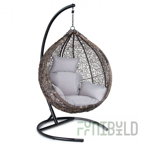 Malsike hanging chair made of artificial rattan
