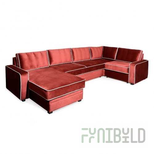 Buckler light sofa, edging, corner sector with ottoman