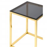Coffee table 40*40 Town gold glass smoke