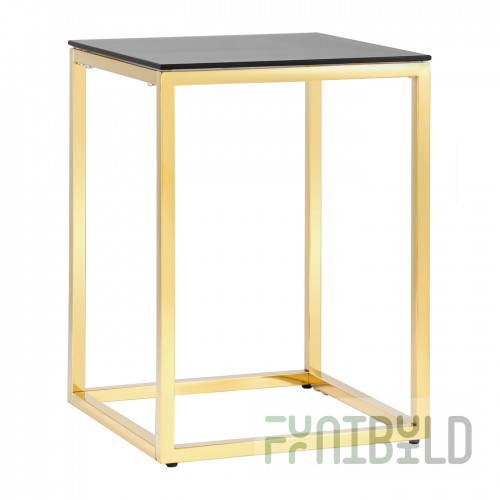 Coffee table 40*40 Town gold glass smoke