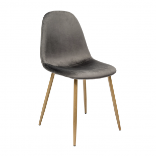 Valencia chair, velvet, charcoal