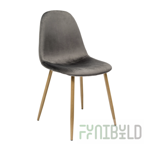Valencia chair, velvet, charcoal