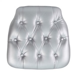 Chair Cushion Chiavari Vinyl Silver
