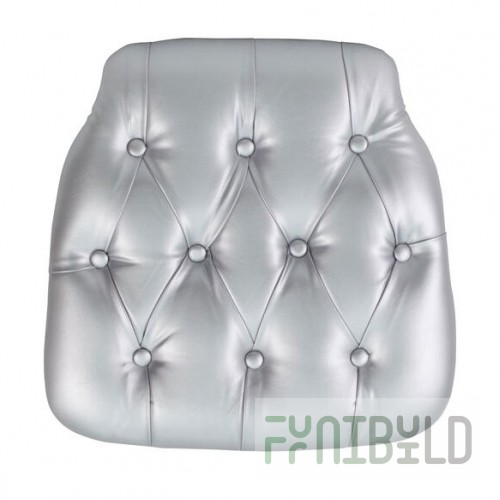 Chair Cushion Chiavari Vinyl Silver