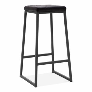 Konsec bar stool, soft, black