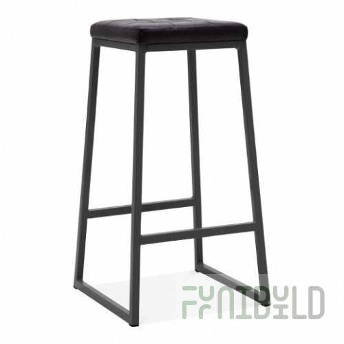 Konsec bar stool, soft, black