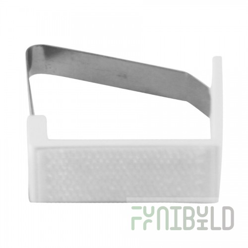 White clip with velcro
