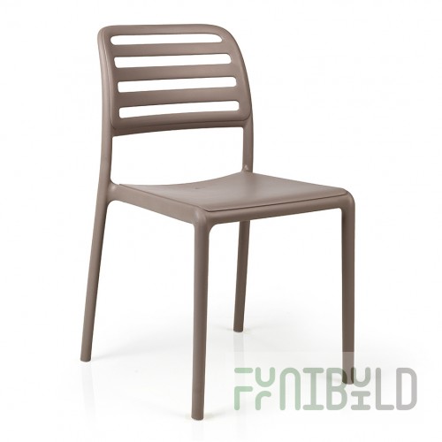 Plastic chair Costa Bistrot, tortora