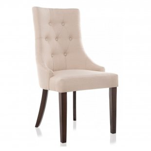 Chair Elegance dark walnut/cream