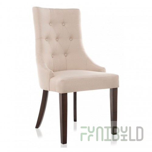 Chair Elegance dark walnut/cream
