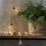 LED Garland Jutta Bulbs Battery Operated, 10 Warm White Bulbs