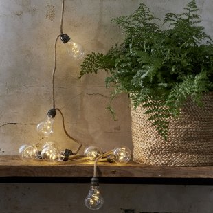 LED Garland Jutta Bulbs Battery Operated, 10 Warm White Bulbs