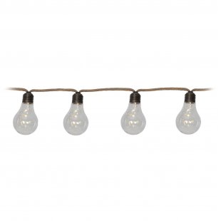 LED Garland Jutta Bulbs Battery Operated, 10 Warm White Bulbs