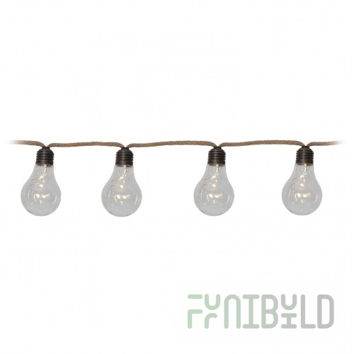 LED Garland Jutta Bulbs Battery Operated, 10 Warm White Bulbs