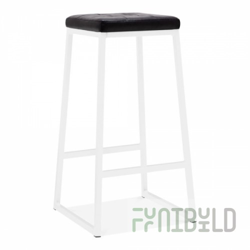 Konsec bar stool, soft, white
