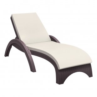 Plastic sun lounger with mattress GS 1009 brown