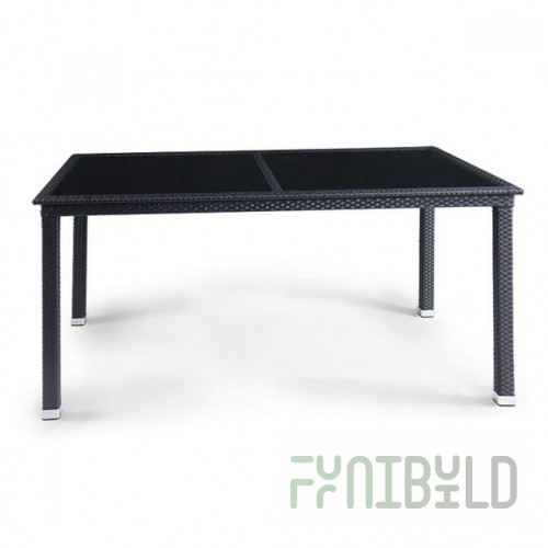 Donard Wicker Table, Black