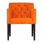 Dandy armchair with English upholstery, orange