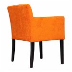 Dandy armchair with English upholstery, orange