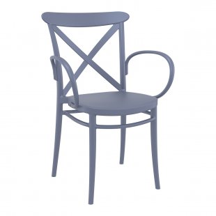 Plastic chair Cross XL, dark gray