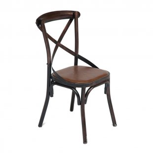 Crossback chair with patina black