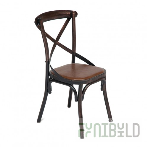 Crossback chair with patina black
