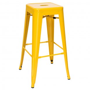 Tolix bar stool Yellow glossy