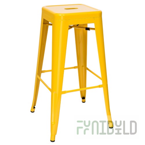 Tolix bar stool Yellow glossy