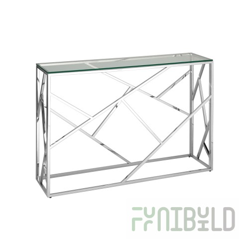 Console table Art Deco 115 x 30 silver