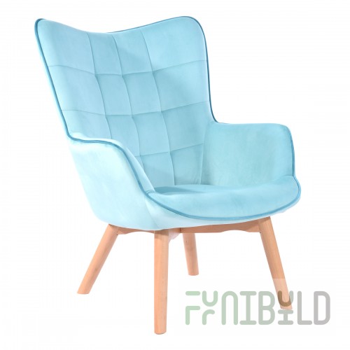Armchair Mango, velveteen, mint
