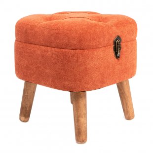 Pouf with storage compartment Terracotta