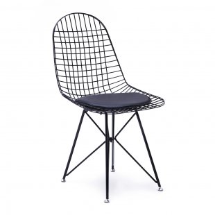 Dining chair Eiffel black, with black cushion