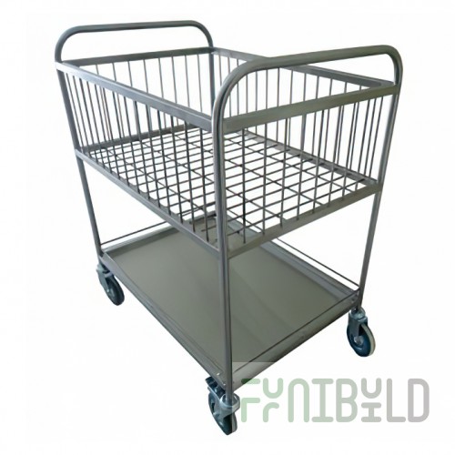Stainless steel laundry cart, TP 34