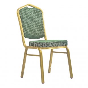Chair Hit 25mm - gold, green rhombus